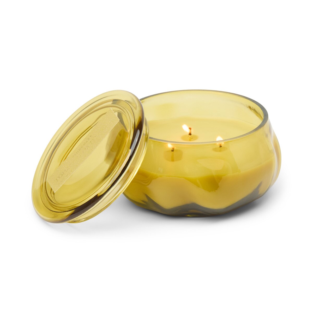 Basalt 10 Oz Organic Shaped Tinted Glass - Yellow, TOBACCO & PATCHOULI