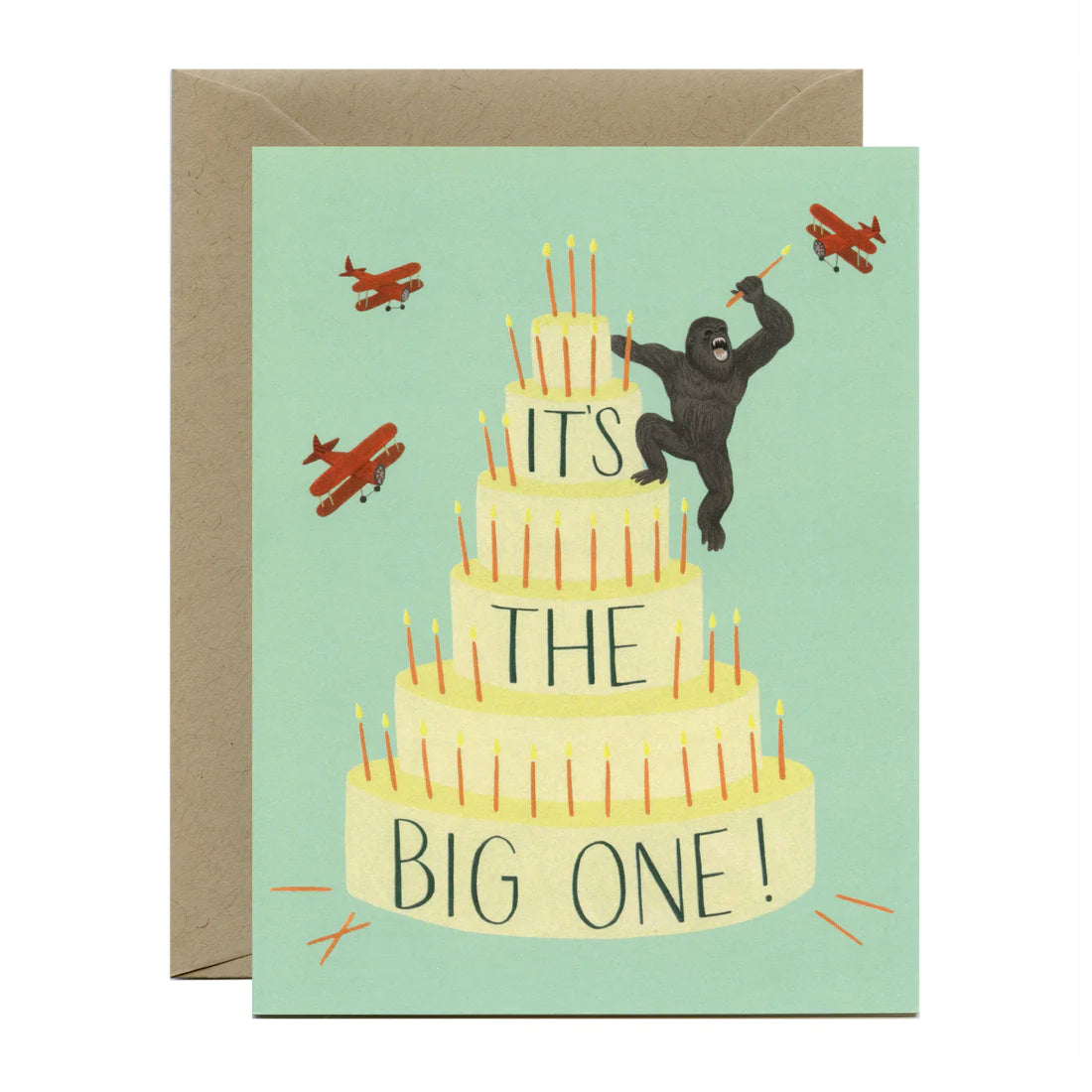 KING KONG MILESTONE CAKE - BIRTHDAY GREETING CARD