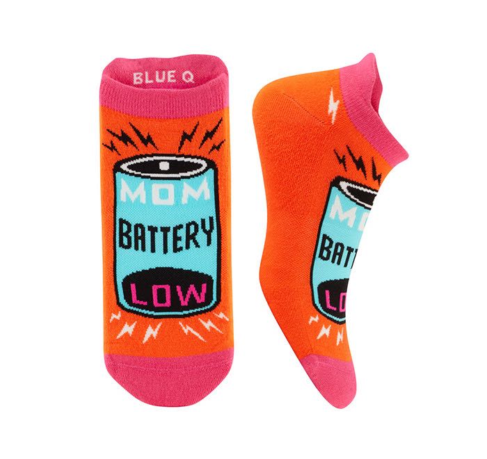 Mom Battery Sneaker Socks