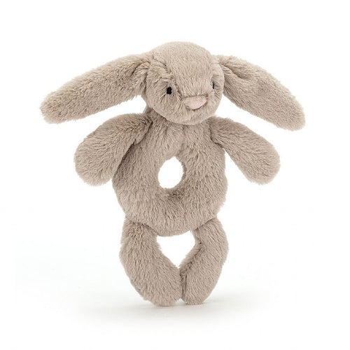 Jellycat Bashful Beige Bunny Ring Rattle (Recycled Fibers) - Front & Company: Gift Store