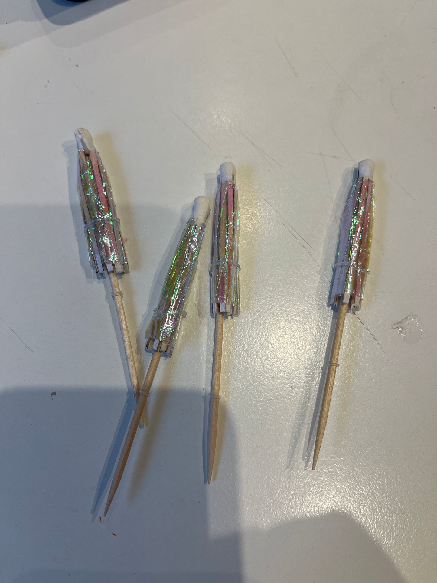 Drink Umbrella Cocktail Pick Iridescsent