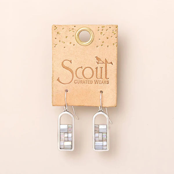 Good Karma Miyuki Frame Earring Frost/Silver