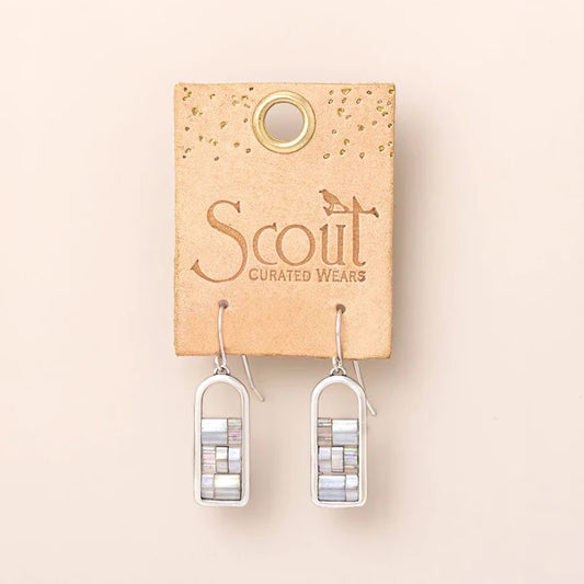 Good Karma Miyuki Frame Earring Frost/Silver