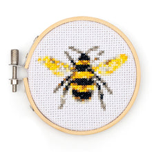 Load image into Gallery viewer, Bee Mini Cross Stitch Embroidery Kit
