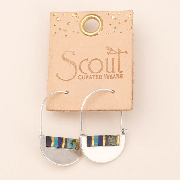 Good Karma Miyuki Crescent Hoop Cobalt/Silver