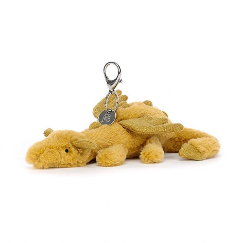 Jellycat Golden Dragon Bag Charm - Front & Company: Gift Store