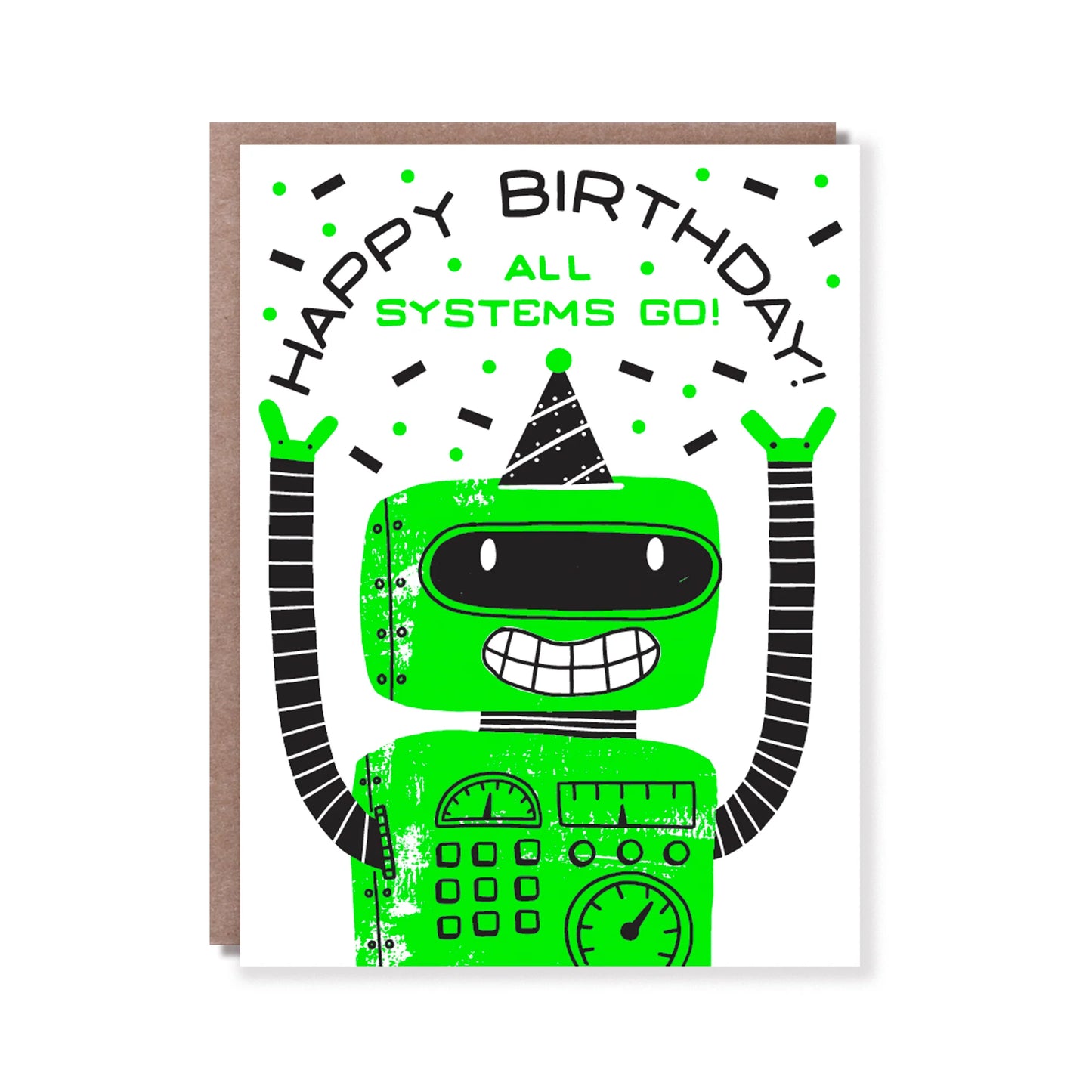 Hello! Lucky Robo Bday Card