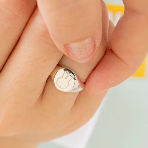 Miffy Signet Adj Ring Sterling Silver