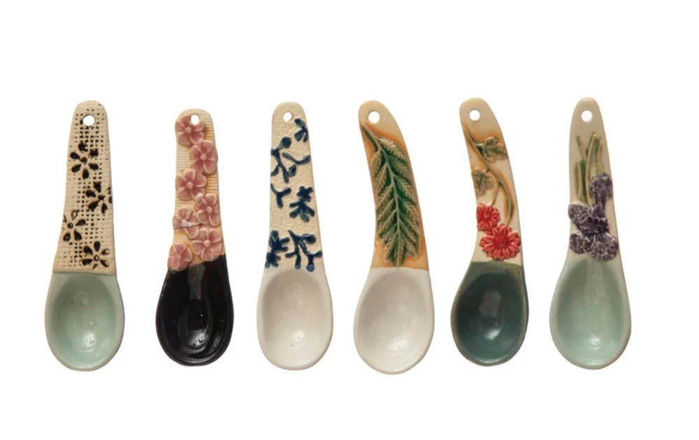 Hand-painted Stoneware Spoons