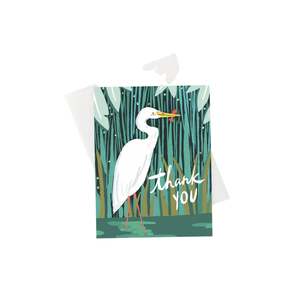 Egret Thank You Card - Boxed Set of 8