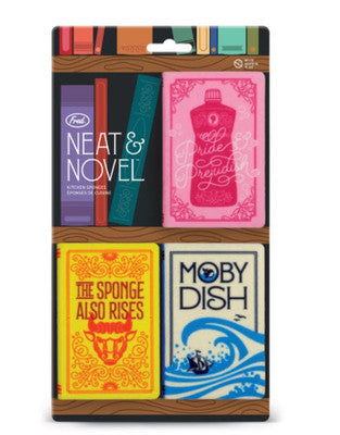 Neat and Novel Literary Book Sponges, Set of 3