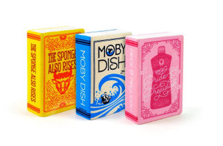 Neat and Novel Literary Book Sponges, Set of 3