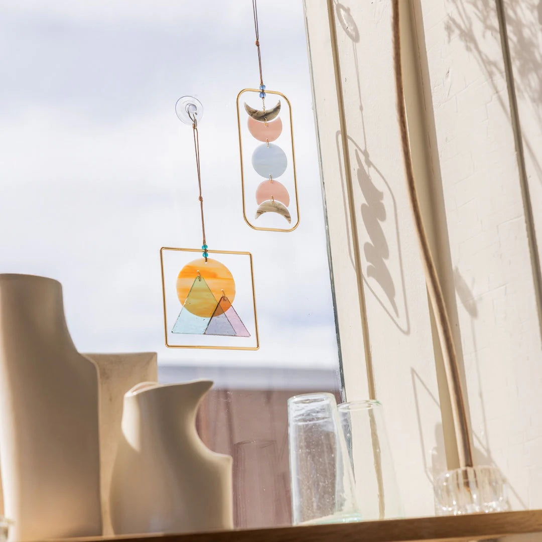 Stained Glass Light Catcher - Moon Phase