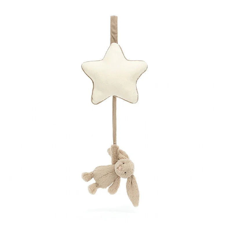 Jellycat Bashful Beige Bunny Musical Pull (Recycled Fibers)