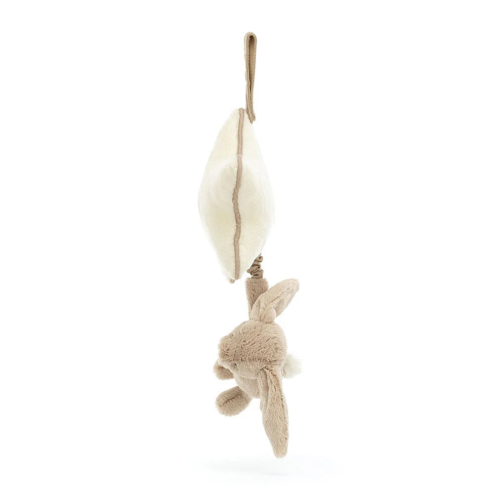 Jellycat Bashful Beige Bunny Musical Pull (Recycled Fibers)