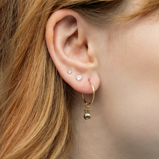 Miffy In The Moon Gold Earrings