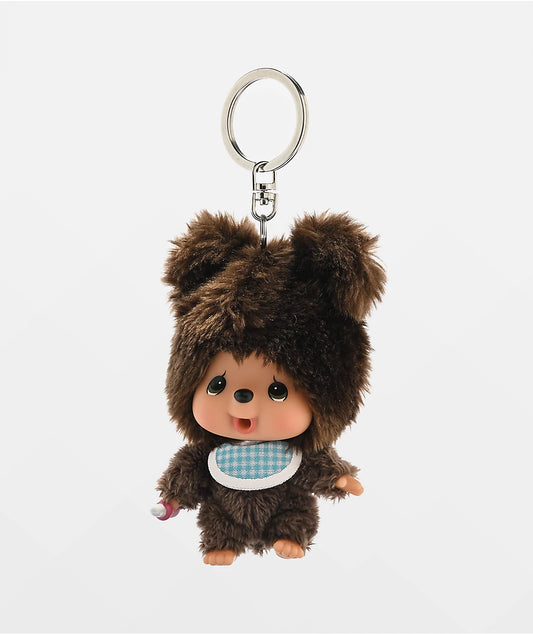 Monchhichi Friends Kuma Bear Plushie Keychain