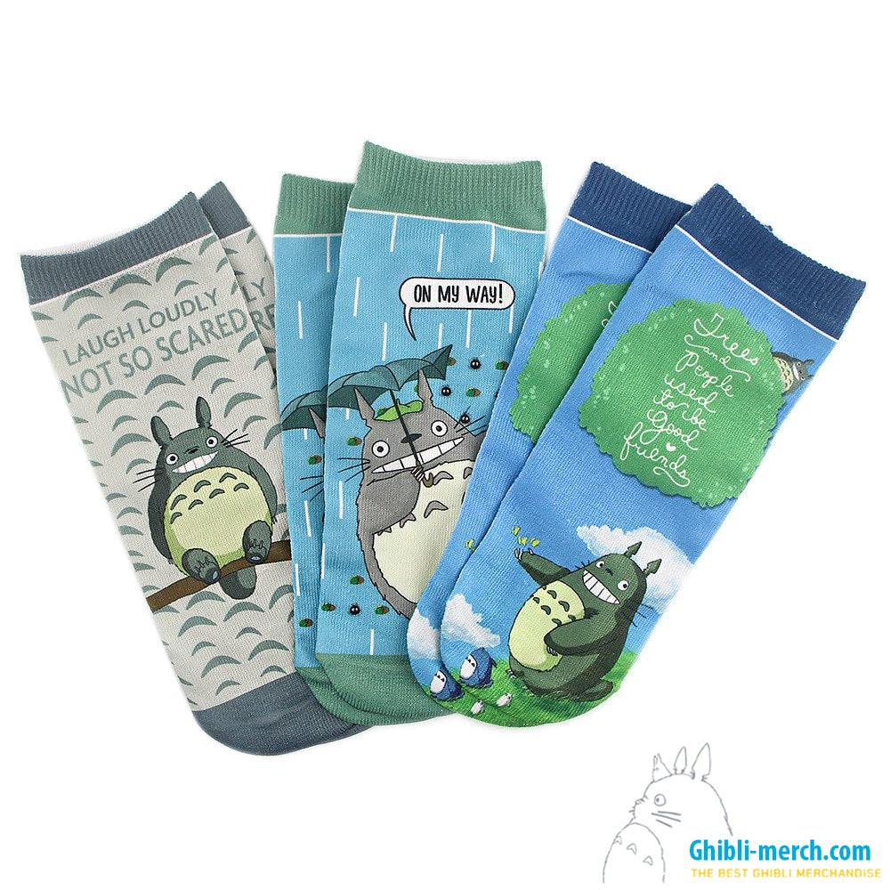 Totoro Tree & People socks