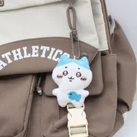 Chiikawa Hachiware White Cat with Blue Ear Fish Bag Key Charm