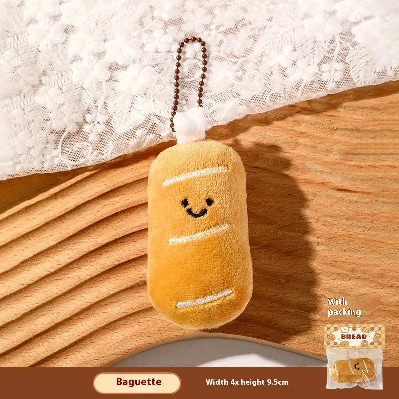Cream Bun Baguette Plush Key Charm