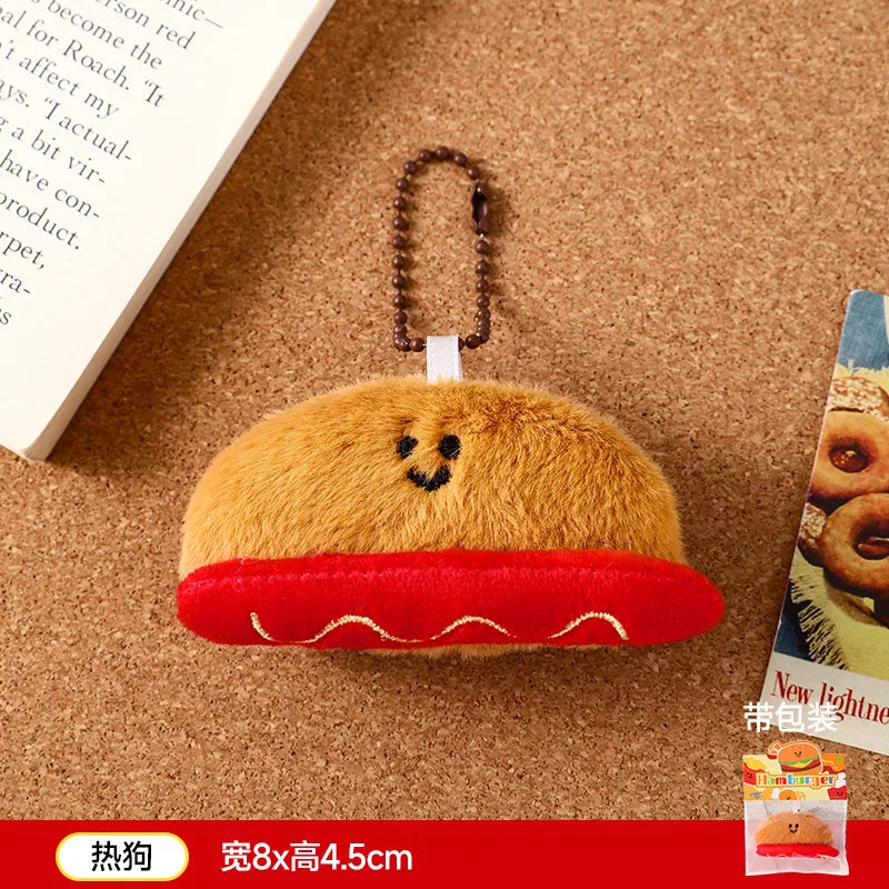Hot Dog Plush Key Charm