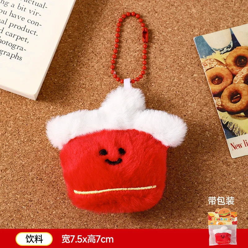 Red Drink Plush Key Charm