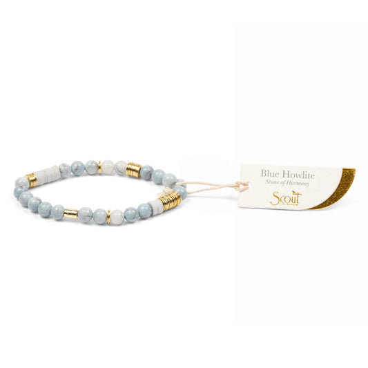 Intermix Stone Stack Bracelet Blu Howlite