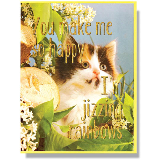 Jizzing Rainbows Card