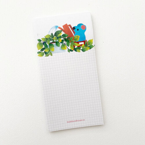 Mouse With Plant Grid Sticky Note