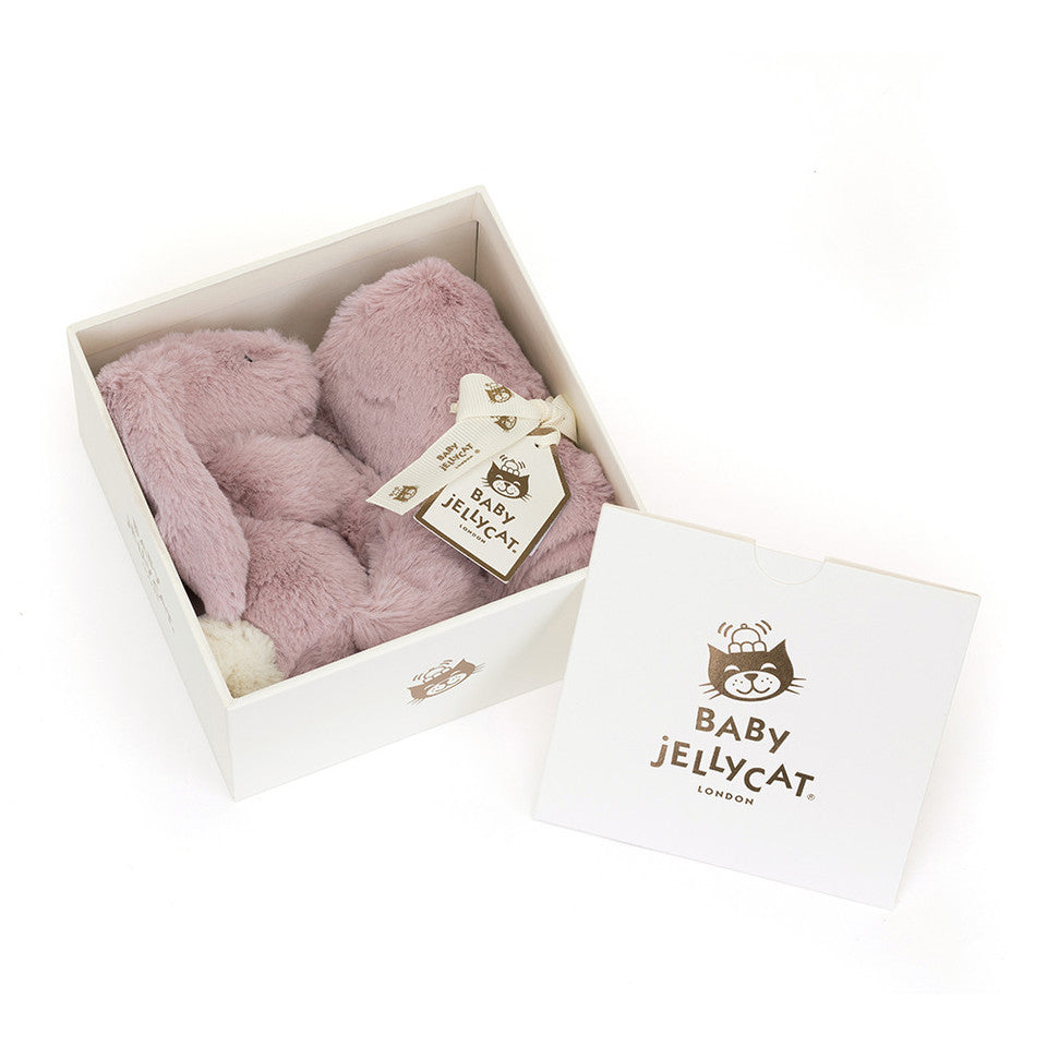 Jellycat Bashful Luxe Bunny Rosa Soother - Packaged