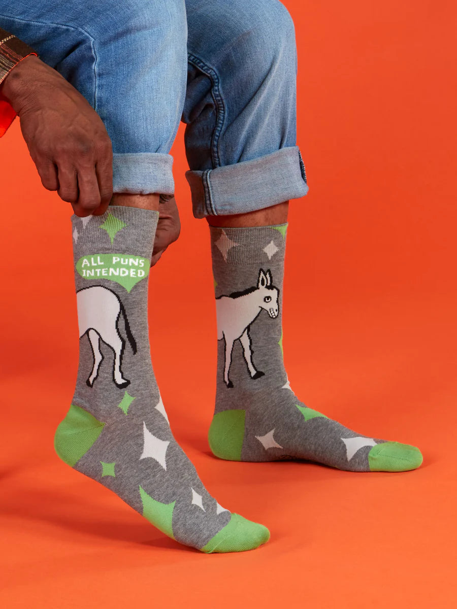 All Puns Intended Men's Socks