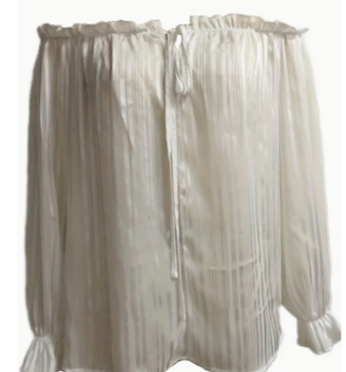 Off-shoulder Ruffle Trim Blouse