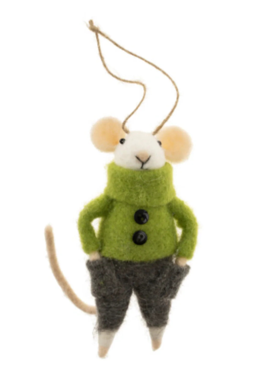 Felt Mouse Ornament: Comfortable Cooper Mouse Holiday Ornament