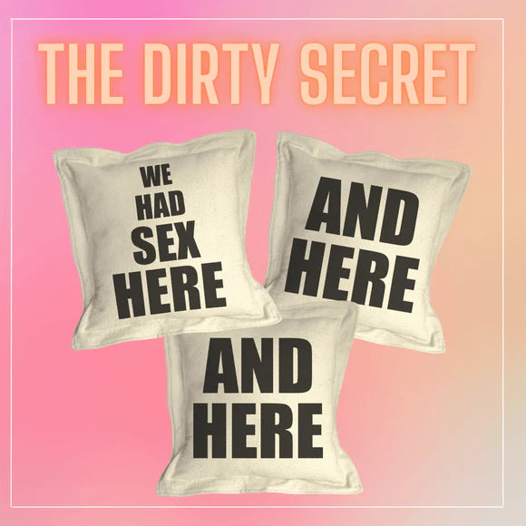 "Not Here" "And Here" Pillows