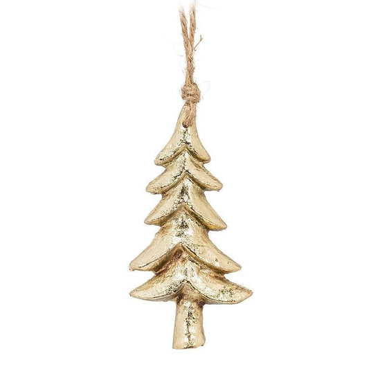 Tree Ornament in Jar Gold 3.5"