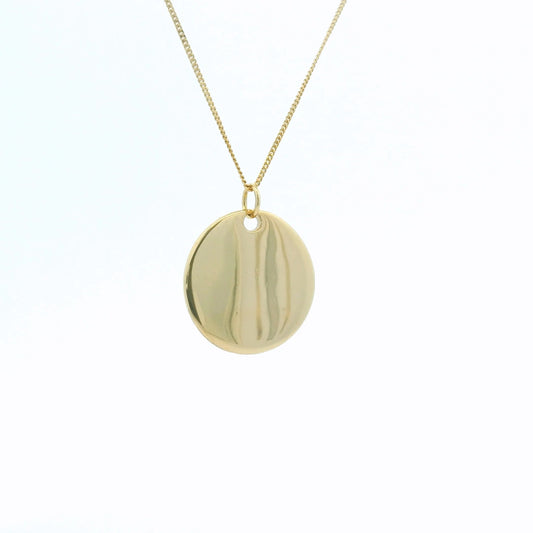 Miffy Large Disc Necklace Gold Vermeil