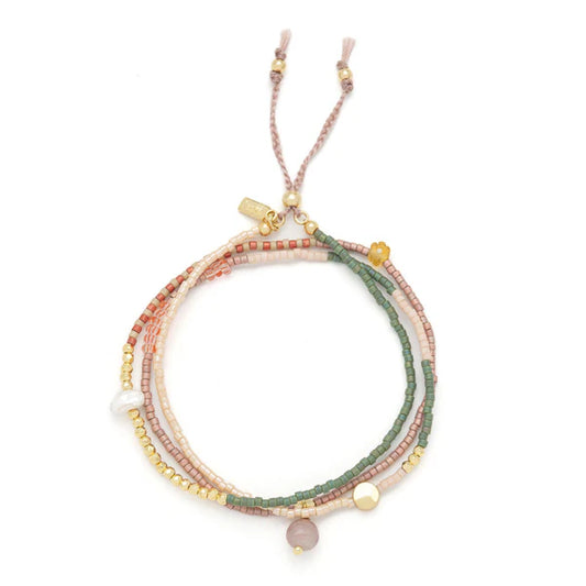Mixed Media Wrap Bracelet/Necklace Healing/Tourmaline/Gold