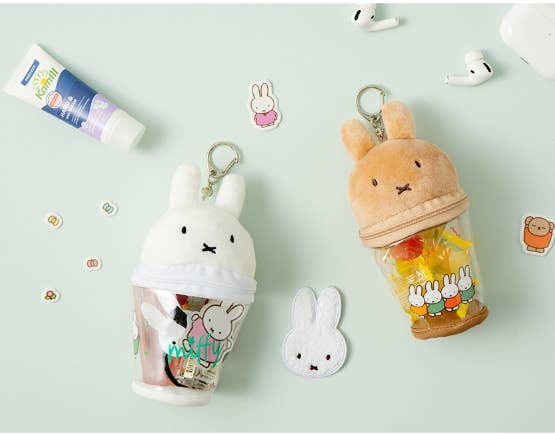 Miffy Jelly Transparent Pouch Key Ring, Bag Charm