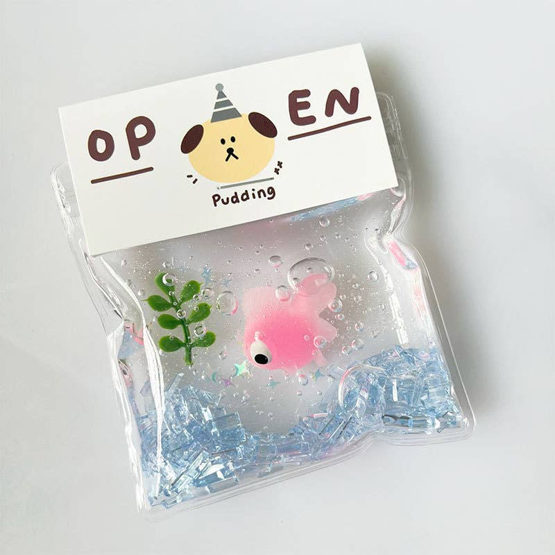 Mini Water Fish Tank Squishy Stress Relief Toy