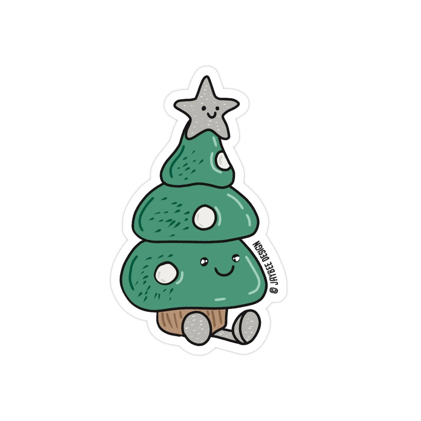 Cute Christmas Tree Vinyl Sticker