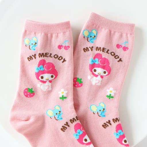 NEW Sanrio Friends with Mascots Crew Socks