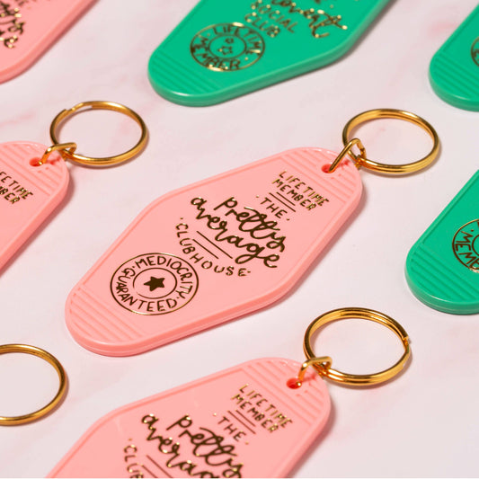 Keyring - The Pretty Average Clubhouse - Pink