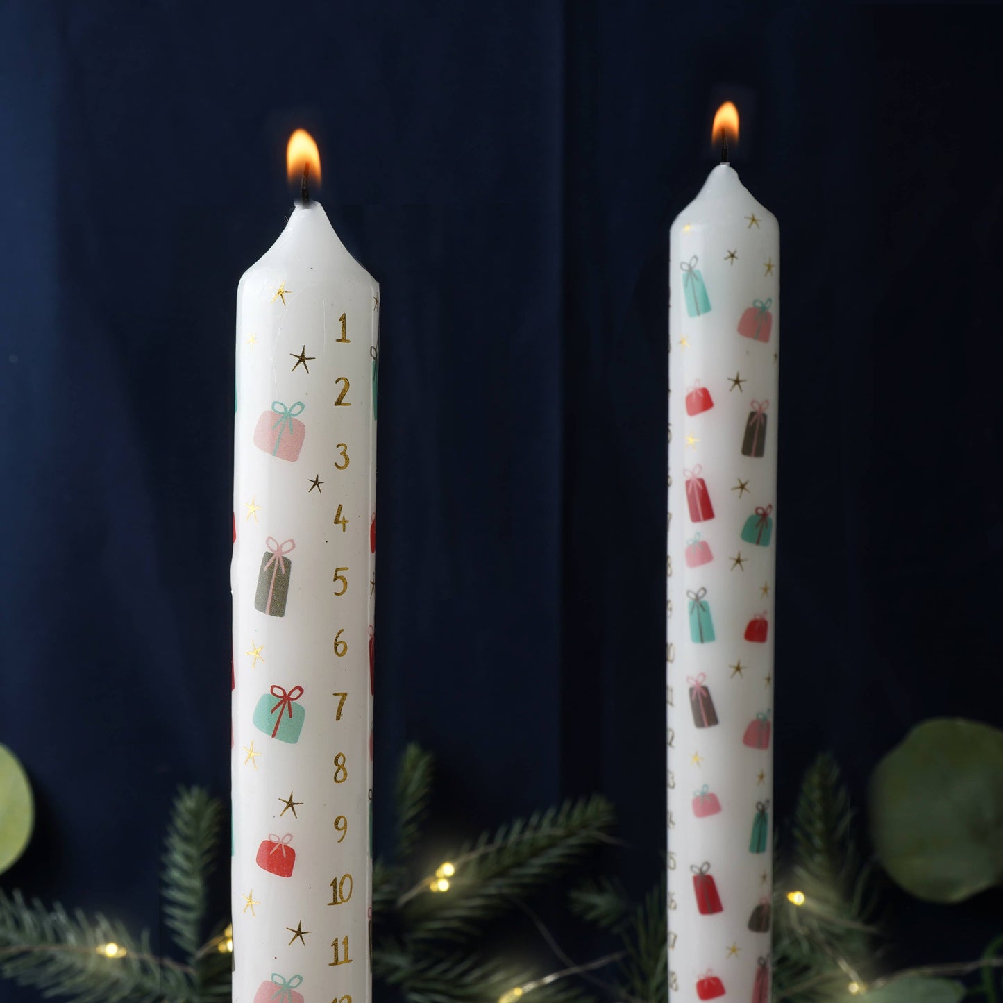 Christmas Presents Pack of 2 Advent Candles