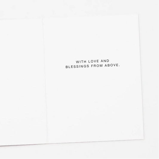 Floral Cross Baby Christening/Baptism Card