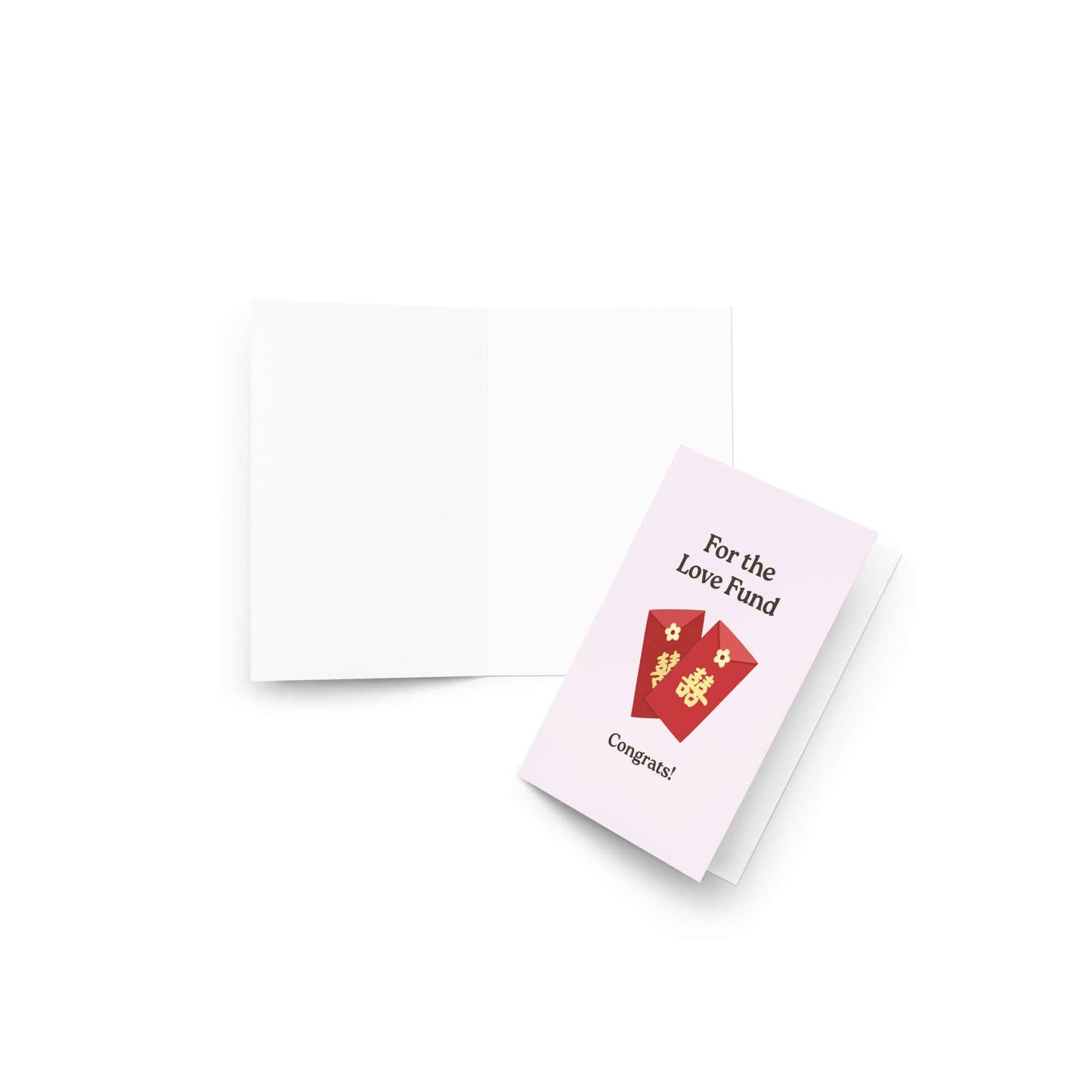 Love Fund Asian Wedding Cards | Cute Red Envelope Hong Bao Couple