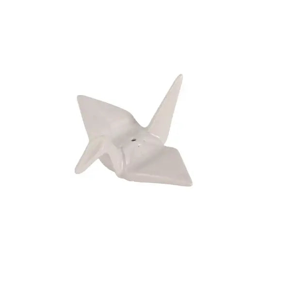 Origami Crane Incense Holder 2 inch White