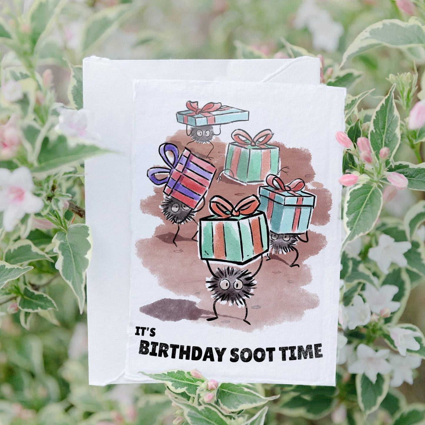 "Birthday Soot" Japanese Folklore Sprite Anime Birthday Card