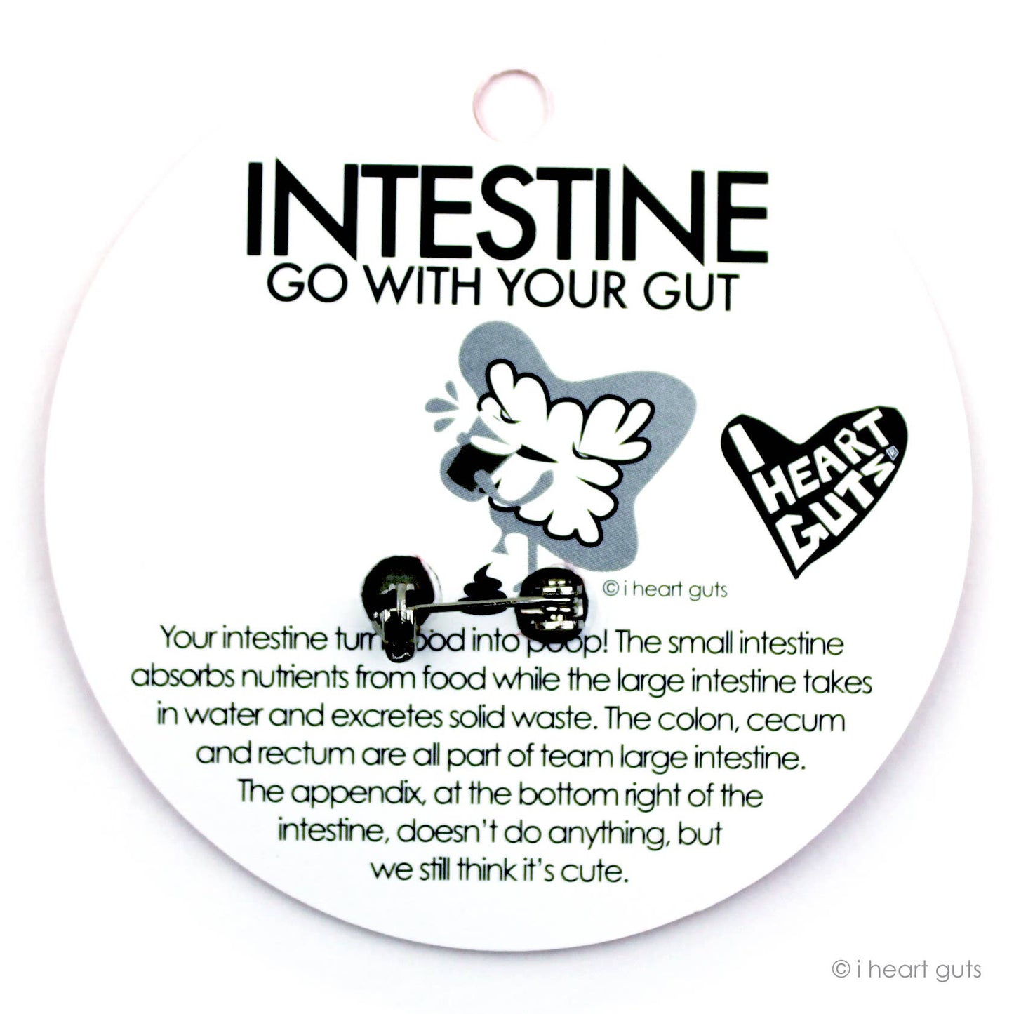 Intestine Lapel Pin - It Takes Guts