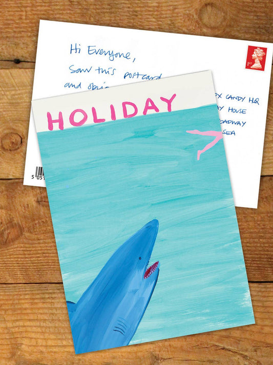 Funny A6 Art Postcard By David Shrigley - Holiday