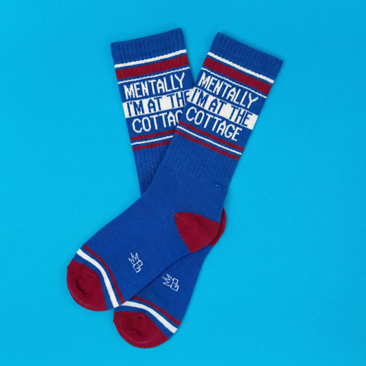 Mentally I'm At The Cottage Gym Crew Socks